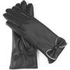 AXELENS Guanti Donna Invernali in Similpelle Touch Screen - Eleganti e Caldi con Interno Felpato, Fiocco Decorativo, Morbidi - Diverse Taglie Disponibili_Nero_L