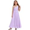 Riismen Vestito da Principessa Bambina in Chiffon con Monospalla - Abito Lungo Cerimonia per Matrimonio Damigella d'Onore Compleanno Sera e Eventi Eleganti