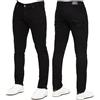 989Zé ENZO EZ325 - Jeans da uomo, elasticizzati, aderenti, in denim, tutte le taglie, Nero , W30 / L32