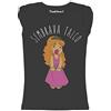 thedifferent New T-Shirt Donna Fiammata Pollon Sembrava Talco Idea Regalo