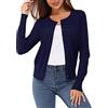 Newshows Donna Leggero Manica Lunga Cardigan Classico Collo Rotondo Cappotto Casual Maglia con Bottoni