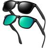 KANASTAL 2 Paia Occhiali da Sole Polarizzati Uomo Donna UV400