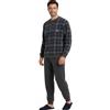 Viterbo Biancheria Pigiama Tuta Uomo in Morbido E Caldo Pile Invernale LMW00004 Manica Lunga E Pantalone Lungo (Steel Gray Melange, L)