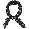 sourcing map 50 cm stile vintage anni '50 a pois quadrati, foulard, foulard, fazzoletto, Nero , M
