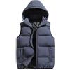 Peuignao Gilet Imbottito Uomo Giubbotto smanicato Uomo Invernale Giubbino Smanicato Gilet Trapuntato con Cappuccio Uomo Taglie Forti Giacca senza Maniche Giacchetto smanicato Uomo Puffer Gilet Uomo Imbottiti