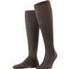 FALKE Milano M Kh cotone al ginocchio tinta unita 1 paio, Calzini lunghi Uomo, Marrone Brown 5930, 47-48