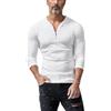 Muscle Alive Uomo Moda Felpe Quarter Zip Up Atletico Fitness Felpe con Cappuccio Pullover Manica Lunga Slim Fit Bianco S