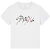 ZERO T-SHIRT LAB Maglietta Donna Concerto Stray Kids Fans Korean Pop K-Pop Gruppo Musicale Coreano (IT, Testo, XL, Regular, Regular, Spray White)