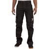 Ze ENZO Pantaloni Jeans Denim Cargo da Combattimento Firmati per Uomo Rivestimento Nero 34W / 32L