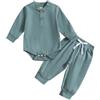 Vuncio Completo Bambino Estivo 0-24 mesi Tute Bambino Estive Elegante Pantaloni E Body Neonato Bambino Maniche Lunghe Morbide e Leggere Casual Spiaggia Vacanza Tailleur