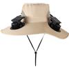 Generic Cappello solare con ventola integrata, 4 teste ventilatore a tesa larga ad energia solare | Cappello da sole da uomo - per pesca all'aperto, campeggio, giardino, cortile, escursionismo, lavoro, viaggi