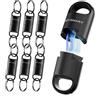 KeySmart MagConnect Pro - Portachiavi magnetico per borsa, portachiavi per chiavi auto, portachiavi staccabile a sgancio rapido per uomo, portachiavi da uomo, resistente, nero EDC (confezione da 6)