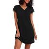Demegimi Camicia da Notte Donna in Cotone Camicia Notte con Pizzo Manica Corta Pigiama Femminile Loungewear
