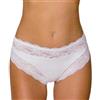 Risveglia i Sensi 3 Slip donna in pizzo e cotone modal con bordo piatto e vita media (3/S, Nero)