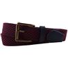 TigerTie Cintura elastica di alta qualità con fibbia in acciaio inossidabile e applicazioni in vera pelle, larghezza 35 mm