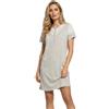 SNELLY Camicia da Notte Estivo Donna Cotone,CL338 Perla
