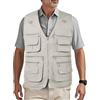 HZQIFEI Uomo Gilet da Pesca Multitasche Giubbino da Lavoro Smanicato Traspirante Outdoor Vest JRC Safari Giacche Gilet MJ10 (Beige, 7XL)