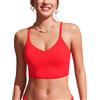 CRZ YOGA Scollo a V Longline Top Bikini | Imbottito, Coppa A-D, Taglio Corto, Spalline Regolabili Sottili, Nuoto, Costume da Bagno per Donna