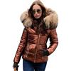 ENEN Cappotto Piumino Cotone Imbottito Parka Cappuccio Donna Invernali Elegante Giubbotto Trincea Addensare Caldo Leggero Piuma Maniche Lunghe Felpa Giacca Outwear