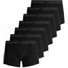 JACK & JONES JACBASIC Trunks 7 Pack Boxer a Pantaloncino Uomo, Nero, L