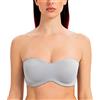 MELENECA Donna Minimizer Reggiseno Senza Spalline Invisibile con Ferretto Senza Imbottito Grigio 5B