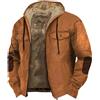 Generico Giubbotto Uomo Invernale Spesso Imbottito Parka Invernale Elegante Lavoro con Cappuccio Taglie Forti Casual Trend Zip Confortabile