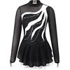 dPois Abito da Pattinaggio Artistico Bambina Paillettes Glitter Leotards Vestito Danza Classica Body da Ballo Manica Lunga Latino Jazz Samba Rumba Balletto Danza Moderna Bianco B 7-8 Anni