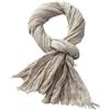 KBLDOPN Sciarpa in Lino e Cotone stropicciata for Uomo Autunno Inverno Caldo Foulard Nero Morbido Scialli avvolge Accessori Maschili Sciarpe per Autunno/Inverno(Beige)
