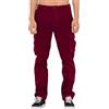 PAIDAXING Camera da letto con gli uomini Casual Street allentato quattro stagioni velluto a coste alto multi tasca cargo pantaloni carpentiere per gli uomini