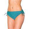 Aquarti Slip Costume Donna con Laccetti, Verde Petrolio, 48