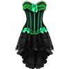 Hengzhifeng Corsetto Pirata Donna con Gonna in Tulle Gotico M Verde