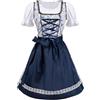 Generic Dirndl Abito tradizionale da donna per Oktoberfest carnevale Dirndl Oktoberfest da donna costume tradizionale (A01-Blue, S)