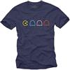 MAKAYA Gaming T-Shirt Uomo Geek - Vintage Gamer Regalo Nerd Maglette Blu S