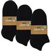 mehrstrumpf 8/12 Paia Bambini 100% Bio Anbau Sneaker Calzini Ragazzi e Ragazze Senza Cuciture (Modello: Biolivia)