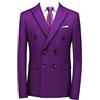 Drkobr Uomo Giacca da Abito Formale Blazer Doppiopetto Cappotto da Abito Classico Fit Festa di Matrimonio