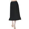 BEAUTELICATE Sottogonna Donna Lunga Sottoveste a Gonna Cotone Antistatico Mezza Gonna per Donna con Pizzo Ricamato Vita Elastica S-2XL (Nero - 80cm, M)