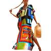 L-Peach Donna Abito da Spiaggia Caftan Maxi Parei Copricostume Copribikini Cover Up Beachwear