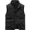 Peuignao Gilet Multitasche Uomo Gilet Imbottito Pile Uomo Invernale Giubbotto Giubbino Smanicato Uomo Casual Taglie Forti Giacca senza Maniche Giacchetto Smanicato Uomo Gilet Felpato Micropile Uomo Nero 6XL