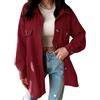 Generic Giacca in velluto a coste da donna, maniche lunghe, camicie con bottoni, primavera autunno, giacche leggere oversize