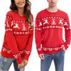 Enjyam Maglione Donna Natalizio Collo Rotondo Maglione per Natale Pullover Invernale
