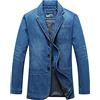KTWOLEN Giubbotto di Jeans Uomo Slim Fit, Casual Denim Manica lunga Giacca in Jeans da Uomo Leggero Vintage