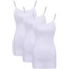 WILLBOND Wilbond, Canottiera Lunga da Donna, 3 Pezzi, Regolabile, per Spaghetti - Multicolore - XX-Large