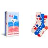 Happy Socks Calzini crew con motivo a cocktail per uomo e donna, 36-40 e 41-46