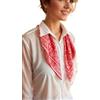 Prettystern Foulard in seta 65cm Fazzoletto Da Collo quadrato orlato a mano Bandana sciarpa con stampa Paisley unisex per Donna e Uomo 01 Rosso