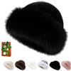 Generic Cappello da pescatore invernale da donna in finta pelliccia, pelliccia, pelliccia, pelliccia sintetica