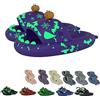 Chagoo Galaxy Shark Slides, Pantofole Cloud Glow in the Dark Donna Uomo Con Suola Spessa, Estive Da Spiaggia Fluorescenti (40/41 EU, Purple-b)