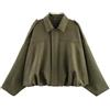 Generico Bomber Corto da Donna in Finta Pelle Scamosciata con Risvolto con Zip Giacca Moto Donna Bomber Softshell in Finta Pelle Giacche Primavera Inverno Caldo Giacca Maniche Lunghe Moda Camoscio