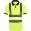 AYKRM Polo da Catarifrangente Alta visibilità Giallo Fluo Lavoro