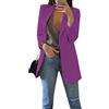 YMING Trench da Donna Business Vintage Tailleur Bavero Business Office Bavero Cardigan Viola 3XL