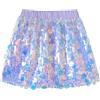 Miipat Gonna di Paillettes per Ragazze, Scintillanti Bambina Mini Gonna Glitterata Vita Elastica Gonne con Fodera per Danza Compleanno Principessa Festa 4-5 Anni